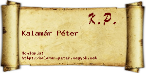 Kalamár Péter névjegykártya